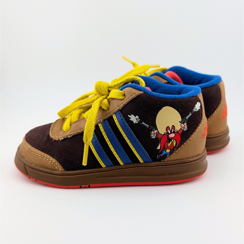 Vintage Adidas Yosemite Sam Looney Tunes Mid-top Sneakers Size US 6K